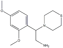 2-(2,4-dimethoxyphenyl)-2-(thiomorpholin-4-yl)ethan-1-amine,,结构式