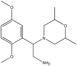 2-(2,5-dimethoxyphenyl)-2-(2,6-dimethylmorpholin-4-yl)ethanamine,,结构式