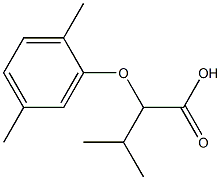 2-(2,5-dimethylphenoxy)-3-methylbutanoic acid 化学構造式