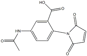2-(2,5-dioxo-2,5-dihydro-1H-pyrrol-1-yl)-5-acetamidobenzoic acid,,结构式