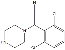 2-(2,6-dichlorophenyl)-2-(piperazin-1-yl)acetonitrile Structure