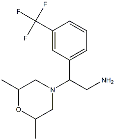 2-(2,6-dimethylmorpholin-4-yl)-2-[3-(trifluoromethyl)phenyl]ethan-1-amine Struktur