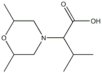 2-(2,6-dimethylmorpholin-4-yl)-3-methylbutanoic acid Struktur