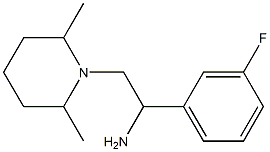 2-(2,6-dimethylpiperidin-1-yl)-1-(3-fluorophenyl)ethan-1-amine,,结构式
