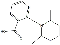 2-(2,6-dimethylpiperidin-1-yl)pyridine-3-carboxylic acid,,结构式