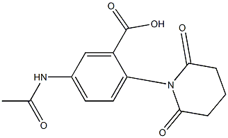 2-(2,6-dioxopiperidin-1-yl)-5-acetamidobenzoic acid Structure