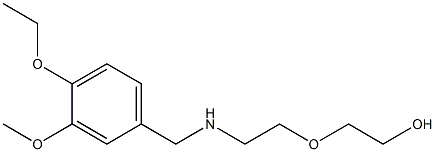 2-(2-{[(4-ethoxy-3-methoxyphenyl)methyl]amino}ethoxy)ethan-1-ol 化学構造式