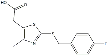  2-(2-{[(4-fluorophenyl)methyl]sulfanyl}-4-methyl-1,3-thiazol-5-yl)acetic acid