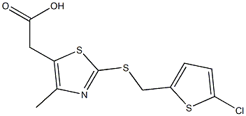 2-(2-{[(5-chlorothiophen-2-yl)methyl]sulfanyl}-4-methyl-1,3-thiazol-5-yl)acetic acid