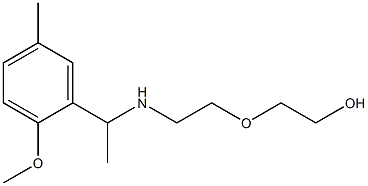 2-(2-{[1-(2-methoxy-5-methylphenyl)ethyl]amino}ethoxy)ethan-1-ol,,结构式