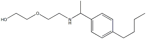 2-(2-{[1-(4-butylphenyl)ethyl]amino}ethoxy)ethan-1-ol,,结构式