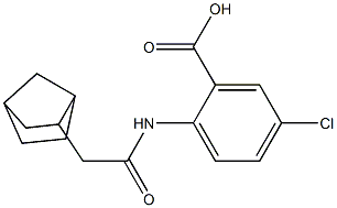 2-(2-{bicyclo[2.2.1]heptan-2-yl}acetamido)-5-chlorobenzoic acid 化学構造式