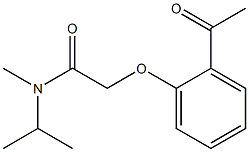 2-(2-acetylphenoxy)-N-methyl-N-(propan-2-yl)acetamide 化学構造式