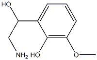 2-(2-amino-1-hydroxyethyl)-6-methoxyphenol Struktur
