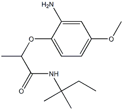 2-(2-amino-4-methoxyphenoxy)-N-(2-methylbutan-2-yl)propanamide,,结构式