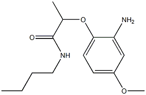 2-(2-amino-4-methoxyphenoxy)-N-butylpropanamide 化学構造式