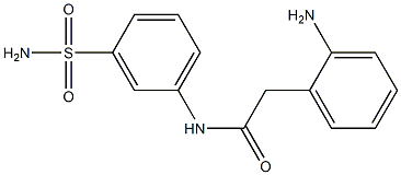 2-(2-aminophenyl)-N-(3-sulfamoylphenyl)acetamide 结构式