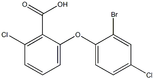 2-(2-bromo-4-chlorophenoxy)-6-chlorobenzoic acid,,结构式