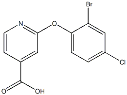 2-(2-bromo-4-chlorophenoxy)pyridine-4-carboxylic acid 化学構造式