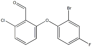 2-(2-bromo-4-fluorophenoxy)-6-chlorobenzaldehyde 化学構造式