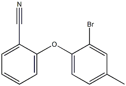 2-(2-bromo-4-methylphenoxy)benzonitrile Structure