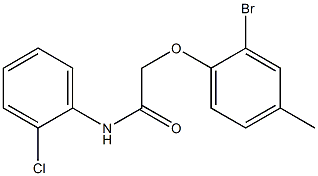 2-(2-bromo-4-methylphenoxy)-N-(2-chlorophenyl)acetamide Struktur