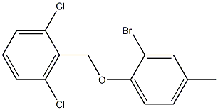 2-(2-bromo-4-methylphenoxymethyl)-1,3-dichlorobenzene 化学構造式