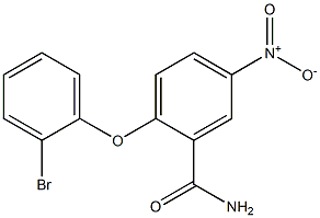 2-(2-bromophenoxy)-5-nitrobenzamide 化学構造式