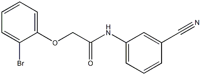 2-(2-bromophenoxy)-N-(3-cyanophenyl)acetamide 化学構造式