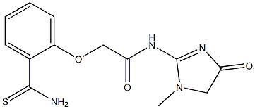 2-(2-carbamothioylphenoxy)-N-(1-methyl-4-oxo-4,5-dihydro-1H-imidazol-2-yl)acetamide 结构式