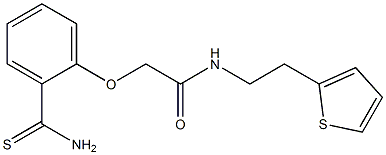  2-(2-carbamothioylphenoxy)-N-[2-(thiophen-2-yl)ethyl]acetamide