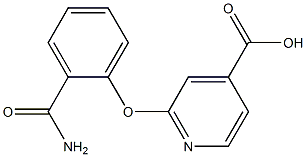 2-(2-carbamoylphenoxy)pyridine-4-carboxylic acid,,结构式