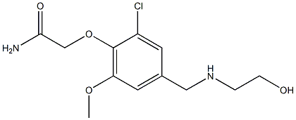 2-(2-chloro-4-{[(2-hydroxyethyl)amino]methyl}-6-methoxyphenoxy)acetamide,,结构式