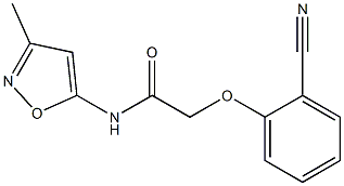 2-(2-cyanophenoxy)-N-(3-methylisoxazol-5-yl)acetamide 结构式