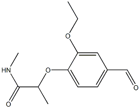 2-(2-ethoxy-4-formylphenoxy)-N-methylpropanamide Structure