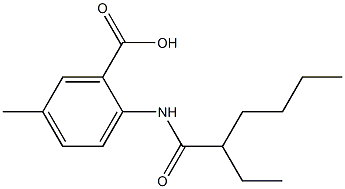2-(2-ethylhexanamido)-5-methylbenzoic acid Structure