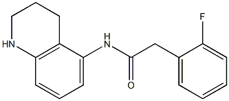 2-(2-fluorophenyl)-N-(1,2,3,4-tetrahydroquinolin-5-yl)acetamide Structure