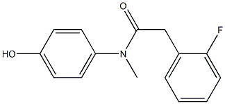 2-(2-fluorophenyl)-N-(4-hydroxyphenyl)-N-methylacetamide 结构式