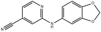 2-(2H-1,3-benzodioxol-5-ylamino)pyridine-4-carbonitrile 结构式