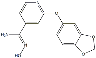 2-(2H-1,3-benzodioxol-5-yloxy)-N'-hydroxypyridine-4-carboximidamide,,结构式