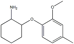 2-(2-methoxy-4-methylphenoxy)cyclohexan-1-amine Struktur
