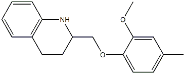 2-(2-methoxy-4-methylphenoxymethyl)-1,2,3,4-tetrahydroquinoline Struktur