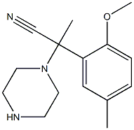 2-(2-methoxy-5-methylphenyl)-2-(piperazin-1-yl)propanenitrile 结构式