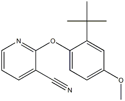 2-(2-tert-butyl-4-methoxyphenoxy)pyridine-3-carbonitrile