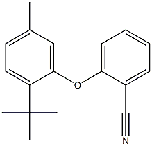 2-(2-tert-butyl-5-methylphenoxy)benzonitrile 化学構造式
