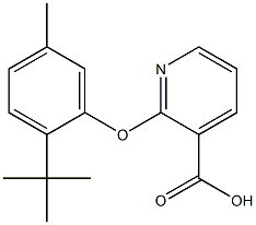 2-(2-tert-butyl-5-methylphenoxy)pyridine-3-carboxylic acid,,结构式