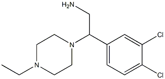 2-(3,4-dichlorophenyl)-2-(4-ethylpiperazin-1-yl)ethan-1-amine 化学構造式