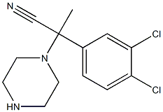 2-(3,4-dichlorophenyl)-2-piperazin-1-ylpropanenitrile 化学構造式