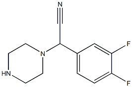 2-(3,4-difluorophenyl)-2-(piperazin-1-yl)acetonitrile Structure