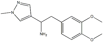 2-(3,4-dimethoxyphenyl)-1-(1-methyl-1H-pyrazol-4-yl)ethan-1-amine,,结构式
